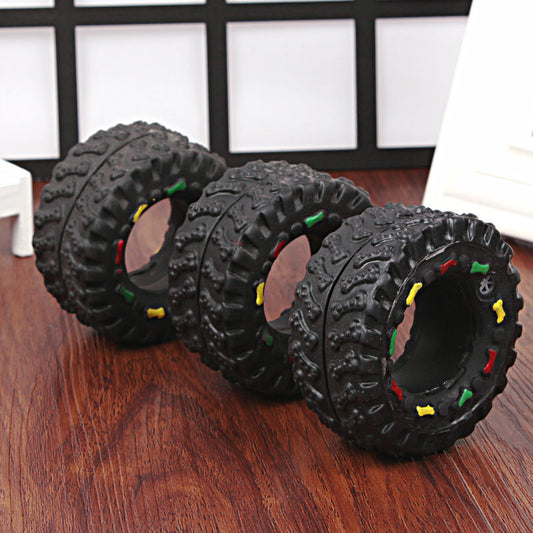 Tire Vocalizations Glue Dog Toy