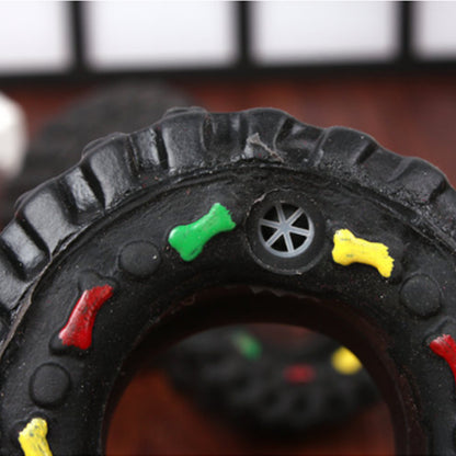 Tire Vocalizations Glue Dog Toy