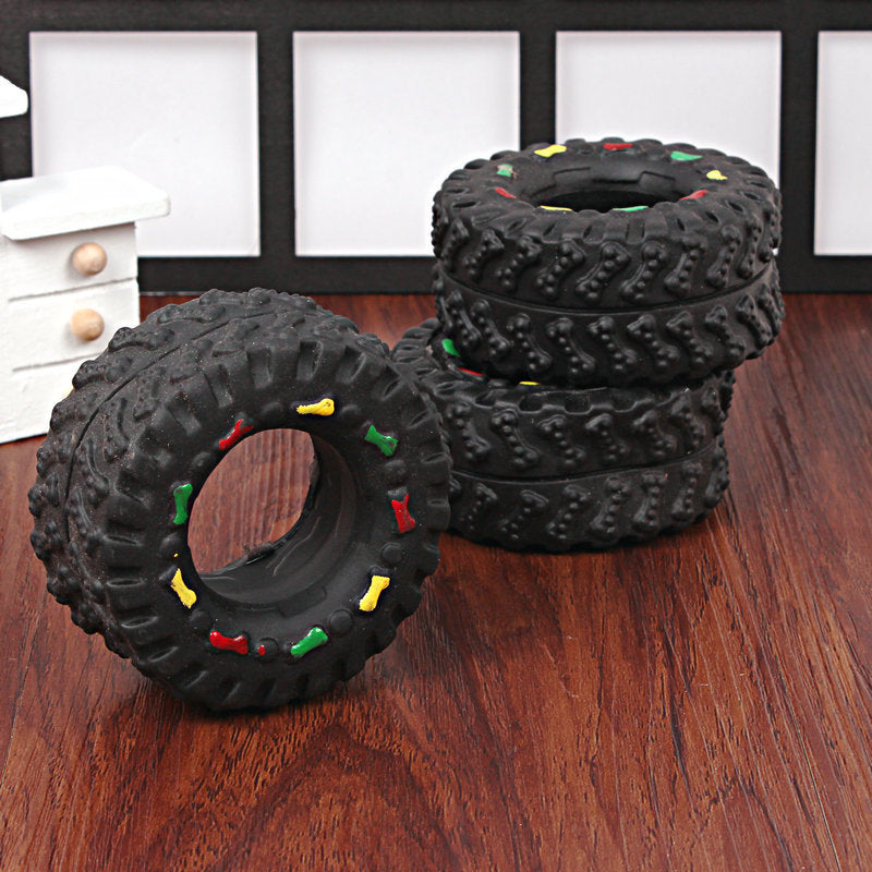 Tire Vocalizations Glue Dog Toy