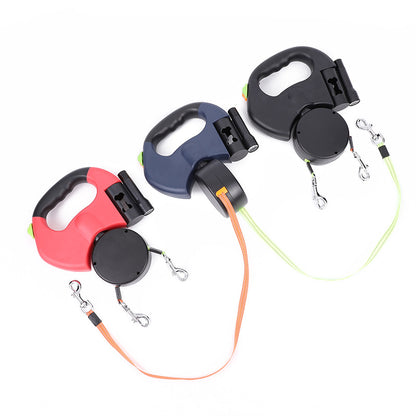 360 Swivel Double Leash With Light