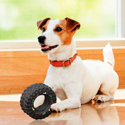 Tire Vocalizations Glue Dog Toy