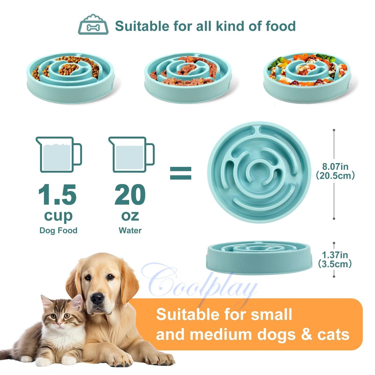 Anti-Gulping Slower Feeding Bowl