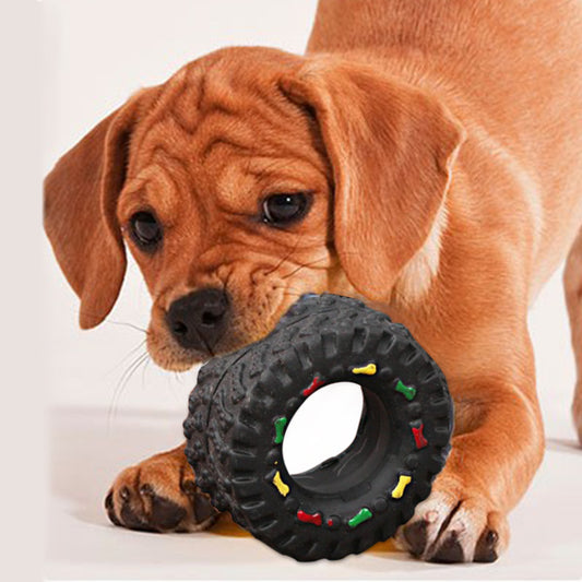 Tire Vocalizations Glue Dog Toy