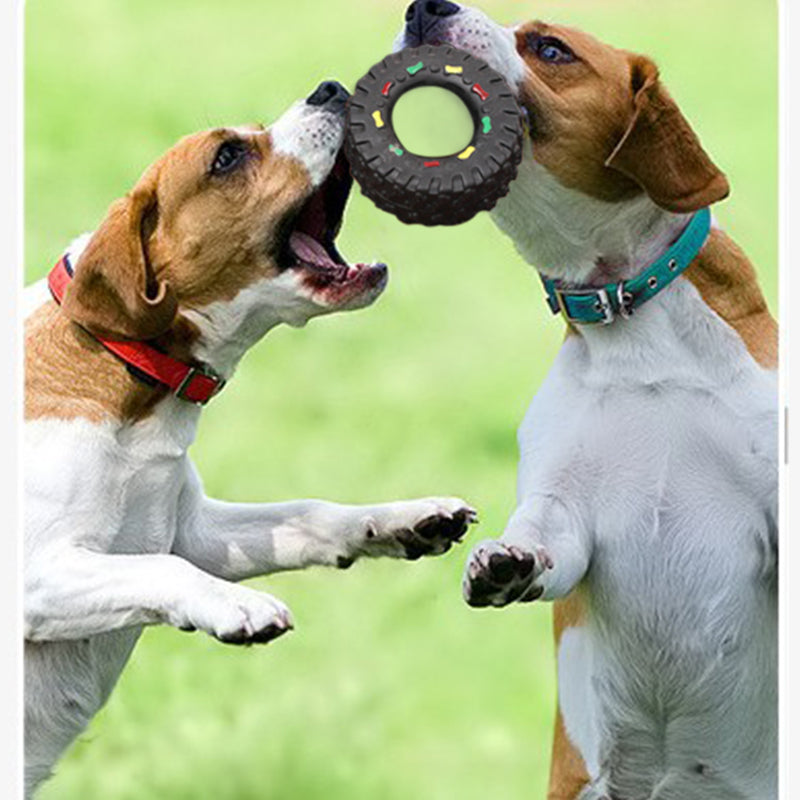 Tire Vocalizations Glue Dog Toy